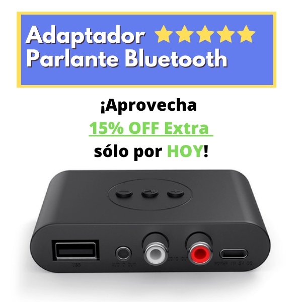 ADAPTADOR PARLANTE BLUETOOTH + ENVÍO GRATIS (15% OFF TIEMPO LIMITADO) - Globo Mercado