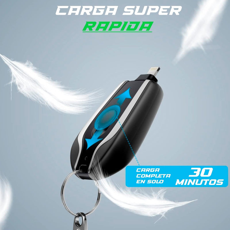 BatteryChain™ - Mini Cargador Portatil Llavero - Globo Mercado